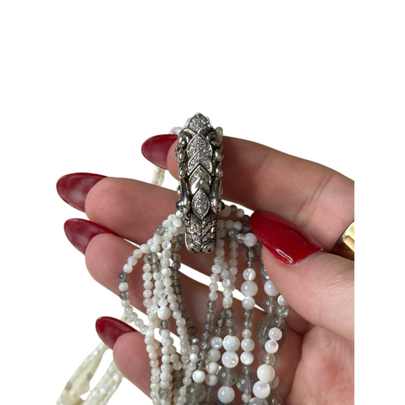 John Hardy Legends Naga Lariat Necklace with Blue Sapphire - Picture 5 of 8